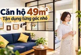 Căn hộ cũ chỉ 49m² nhưng bước vào ai cũng bất ngờ: Không thừa nổi 10cm mà vẫn đủ phòng cho cả gia đình