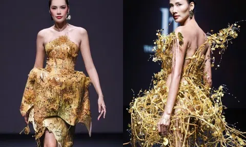 Lê Hoàng Phương làm first face, Hoàng Thùy khoe chân dài miên man trên sàn diễn Shanghai Fashion Week