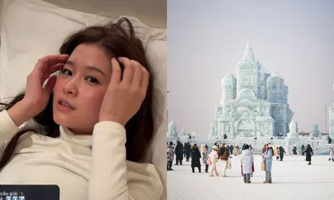 Hot girl Việt cảnh báo khách du lịch Cáp Nhĩ Tân, ra đường bị bỏng đỏ bừng mặt