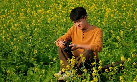 Cánh đồng hoa cải cách trung tâm Hà Nội 30km nở rộ, khách vượt xa đến check-in