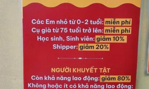 Chủ quán bún bò "gây sốt" với tấm bảng lạ giữa lúc bão giá