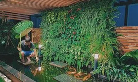 Cận cảnh khu vườn "trong mơ", được đầu tư hơn 3 tỷ đồng trên sân thượng tầng 30 tại Hưng Yên