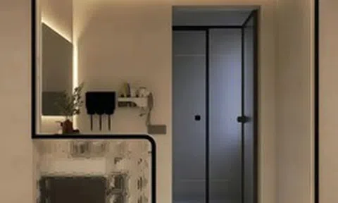 Phòng tắm không còn cảnh xếp hàng: Thiết kế vách lửng 2 phần giúp cả nhà dùng cùng lúc mỗi sáng