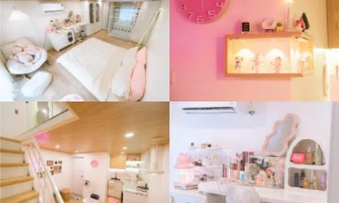 Gái xinh 2K tích lũy tiền từ thời sinh viên, tiết kiệm được 100 triệu đồng thiết kế căn nhà gác xép màu hồng 40m2 đẹp mê