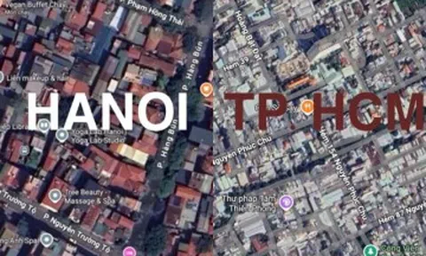 Vì sao khi nhìn trên Google Maps, mái nhà ở Hà Nội “đỏ rực”, còn TP.HCM lại có màu trắng?