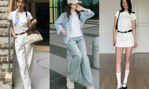 Cùng diện áo thun trắng, người sành thời trang luôn ghi nhớ mẹo này để không bao giờ trông nhàm chán