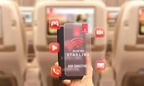 Emirates nâng tầm kết nối với Wi-Fi Starlink trên máy bay A380