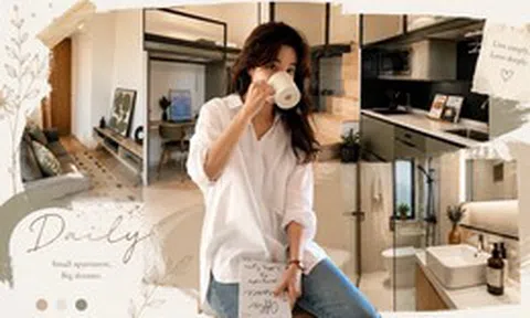 Cô gái trẻ khoe căn hộ 20m² nhỏ hơn 2 chỗ đậu xe nhưng vẫn đủ phòng khách, bếp, phòng ngủ và cả ban công khiến nhiều người bất ngờ
