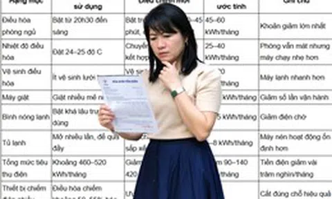 Gia đình 4 người ở Hà Nội chia sẻ bảng tiền điện tháng cao điểm: Điều hòa chiếm bao nhiêu và cắt sao cho hợp lý?