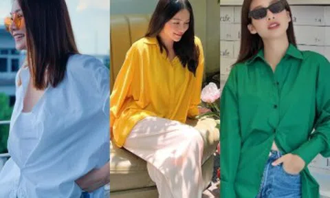 Học Thanh Hằng, Hoa hậu Phương Khánh và Khả Ngân cách mix & match sơ mi oversized cho ngày hè nắng nóng