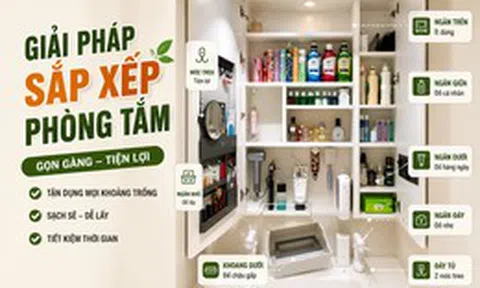 Tôi rất ngưỡng mộ cách người phụ nữ 53 tuổi này sắp xếp phòng tắm: Không gian nhỏ nhưng chứa được gấp đôi đồ đạc, lúc nào cũng sạch sẽ và gọn gàng