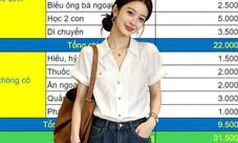 Nhà 4 người ăn hết 7 triệu, tháng nào cũng dư hơn 60 triệu: Bảng chi tiêu ai cũng phải khen