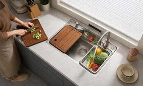 Bồn rửa đôi từng là tiêu chuẩn, vì sao nhiều gia đình làm bếp mới lại bỏ?