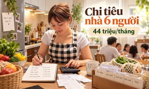 Gia đình 6 người, 4 con, đã có nhà vẫn tiêu 44 triệu/tháng: Riêng tiền ăn 18 triệu khiến dân mạng tranh luận