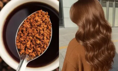 Không cần thuốc nhuộm, chỉ với một cốc cà phê chị em đã có mái tóc nâu bóng đẹp, che tóc xỉn màu hiệu quả