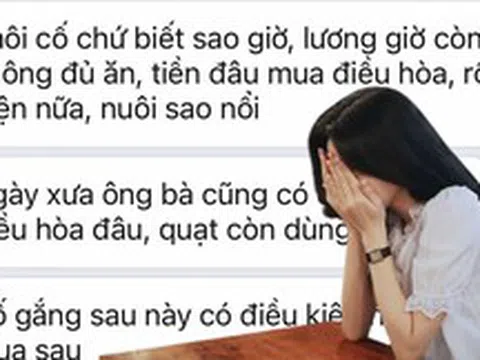 Đoạn chat của cặp vợ chồng khiến nhiều người xót xa: “Lương còn không đủ ăn, tiền đâu mà mua điều hòa…”