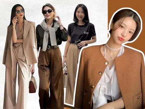 Tôi nhận ra mặc màu nâu mùa thu không hề già mà còn sang và đẹp, nếu kết hợp theo 3 công thức này