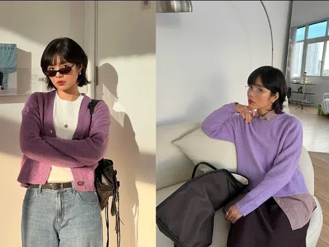 Áo len sợi souffle của UNIQLO nổi bật giữa khung cảnh trời thu từ Âu đến Á 