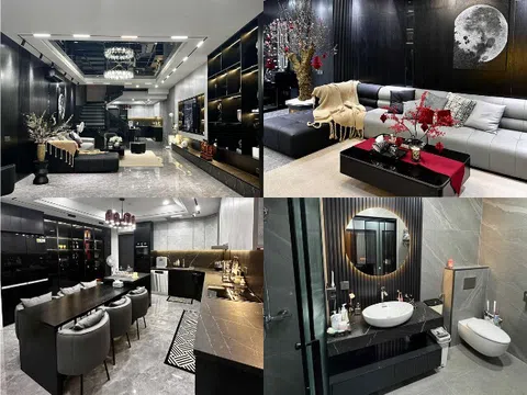 Tích góp suốt 7 năm, cặp vợ chồng 9X Lào Cai xây được căn nhà 3 tầng 5,5 tỷ, phủ màu đen sang trọng