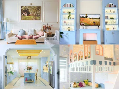 Cặp vợ chồng 8X Đà Nẵng chi 7 tỷ đồng xây biệt thự phủ màu xanh bầu trời, phong cách thơ mộng ai nhìn cũng mê