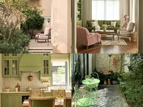 Mẹ 2 con Hà thành xây ngôi nhà 4 tầng đẹp như tranh vẽ, phủ đầy màu xanh mát mắt