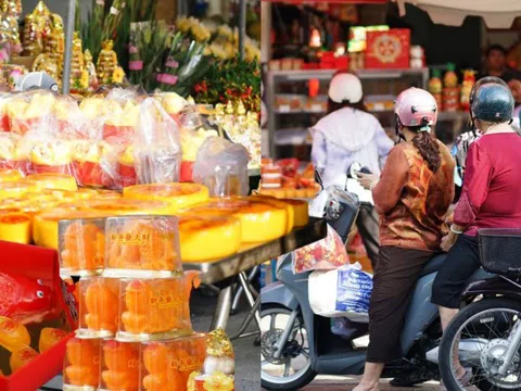Cảnh tượng lạ lùng ngày ông Táo: Bánh trái đẹp như vàng nhưng người dân chỉ dám “mua một nửa” tại chợ người Hoa