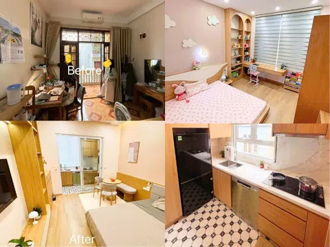 Dọn về căn nhà 3 tầng sống với bố mẹ chồng, nàng dâu Hà Nội tự phá vỡ, “thay áo mới” lại cho tổ ấm rất xinh