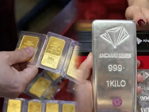Giá vàng giảm rất mạnh, bạc 'bay' 14 triệu đồng/ngày