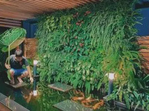 Cận cảnh khu vườn "trong mơ", được đầu tư hơn 3 tỷ đồng trên sân thượng tầng 30 tại Hưng Yên