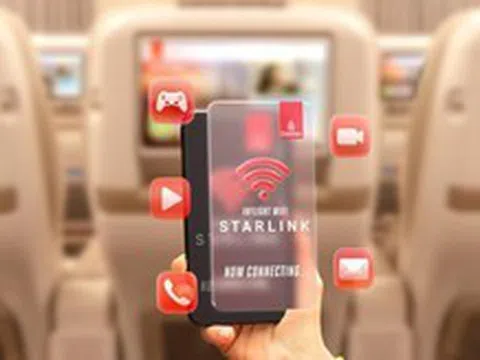 Emirates nâng tầm kết nối với Wi-Fi Starlink trên máy bay A380