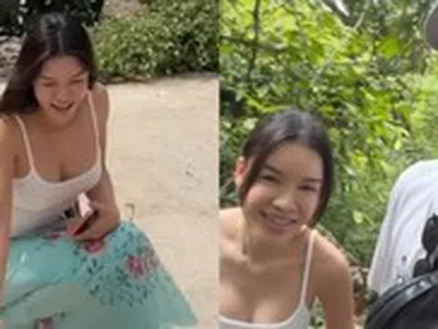 Yến Xuân gặp cảnh "dở khóc dở cười" vẫn khoe vóc dáng nuột nà, sexy hết cỡ khi đi leo núi cùng Văn Lâm
