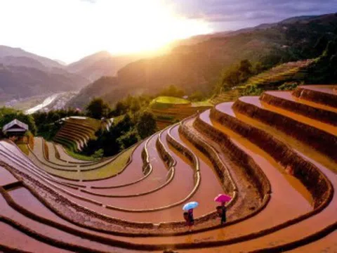 Đẹp mê ruộng bậc thang Mù Cang Chải mùa nước đổ