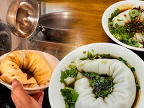 Một món ăn sáng "lạ tai" ở Trung Quốc khiến dân du lịch mê mẩn: Giống bánh cuốn Quảng Đông nhưng có một thứ làm nên khác biệt cả vùng