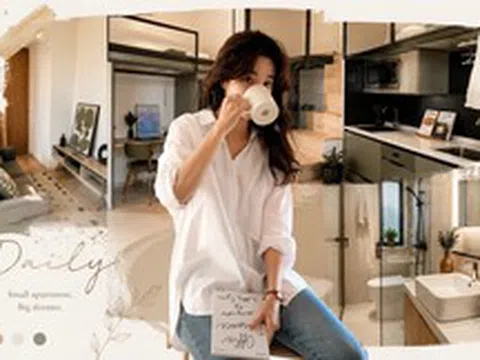 Cô gái trẻ khoe căn hộ 20m² nhỏ hơn 2 chỗ đậu xe nhưng vẫn đủ phòng khách, bếp, phòng ngủ và cả ban công khiến nhiều người bất ngờ
