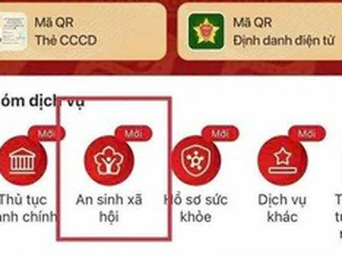 Cách tích hợp tài khoản hưởng An sinh xã hội trên VNeID