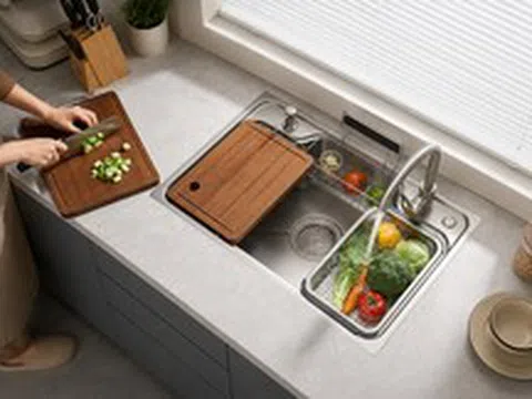 Bồn rửa đôi từng là tiêu chuẩn, vì sao nhiều gia đình làm bếp mới lại bỏ?