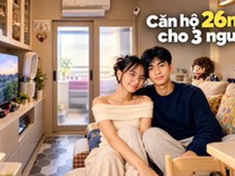 Cặp vợ chồng mới cưới mua căn hộ 26m²: Biến ban công thành phòng trẻ em, nhà nhỏ nhưng đủ chỗ cho gia đình 3 người