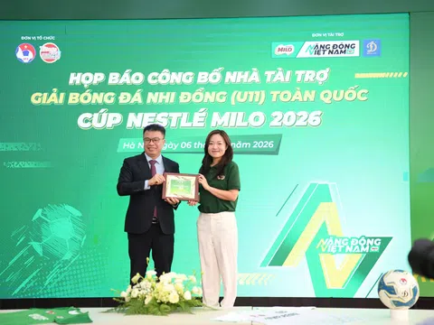 Nestlé Milo tiếp tục đồng hành cùng Giải Bóng Đá Nhi Đồng (U11) Toàn Quốc 2026: Truyền cảm hứng năng động – Ươm mầm tài năng - Bứt phá tương lai